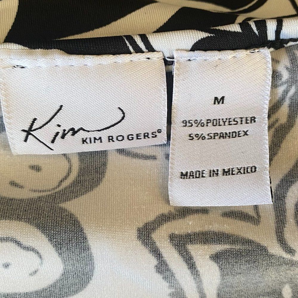 Kim Rogers Paisley Boho Short Sleeve Dress Womans Size Medium - Picture 8 of 9